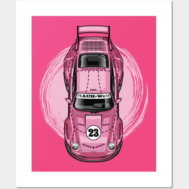 Retro RWB 993 Pink Sopranos Wall Art by Jiooji Project